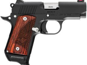 Kimber Mfg.,inc 3300241 Micro 9 RTC 9mm 7+1 3.15" Black KimPro II Stainless Steel Slide Rosewood Grip