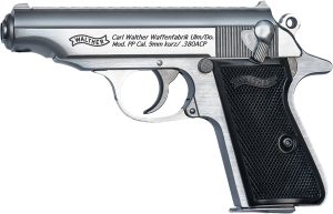 Walther Arms 4796027 PP  380 ACP 7+1 3.90" Stainless Steel Barrel, Stainless Serrated Steel Slide, Stainless Aluminum Frame w/Beavertail, Textured Polymer Grip