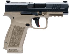 Canik HG7883BDN Mete MC9LS Sub-Compact Frame 9mm Luger 17+1 3.64" Black Steel Barrel, Black Nitride Serrated Steel Slide, Flat Dark Earth Polymer Frame w/Picatinny Rail, Interchangeable Backstrap Grip