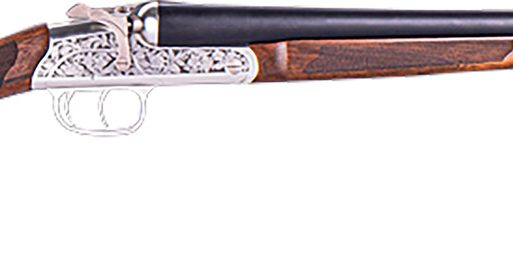 ATI ATIGKOF12RP26 Road Agent Prime 12 Gauge Break Open 2rd 26" Black Side By Side Barrel, Silver Engraved Aluminum Receiver, Fixed Turkish Walnut Stock