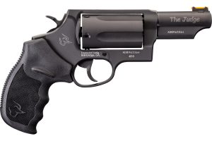 Taurus 2-441031T Judge  Compact 45 Colt (Long Colt)/410 Bore 5 Shot 3" Matte Black Oxide Alloy Steel Barrel, Cylinder & Frame, Black Rubber Grip, Transfer Bar Safety, Exposed Hammer