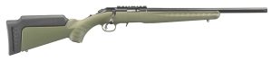 Ruger 8336 American Rimfire  Sports South Exclusive Full Size 17 HMR 9+1 18" Satin Blued Threaded Barrel, Blued Scope Rail Steel Receiver, OD Green Synthetic Adjustable Stock, Right Hand