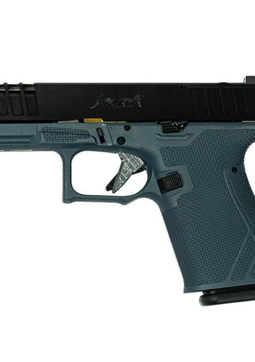 Great Lakes Firearms GL19BLU Striker  9mm 15+1 4" Front/Rear Serrations Cerakote Blue Titanium