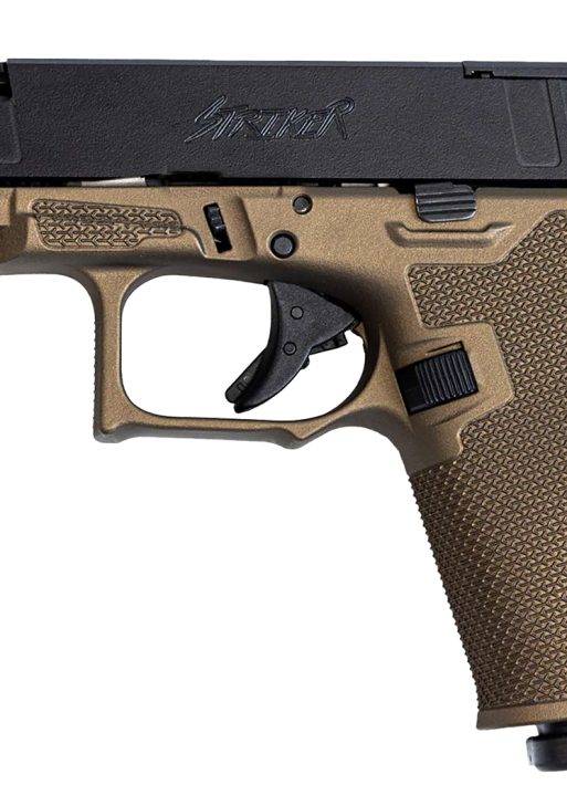 Great Lakes Firearms GL19BRZ Striker  Compact Frame 9mm Luger 15+1 4" Black Nitride Steel Barrel, Black Cerakote Serrated w/Slide Cuts Steel Slide, Bronze Cerakote Polymer Frame & Grip, Ambidextrous