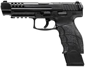 HK 81001156 VP9L  9mm Luger 20+1 5" Black Polygonal Rifled Barrel, Long/Lightening Cuts/Optic Cut Steel Slide, Polymer Frame w/Picatinny Rail, Black Interchangeable Backstrap Grip