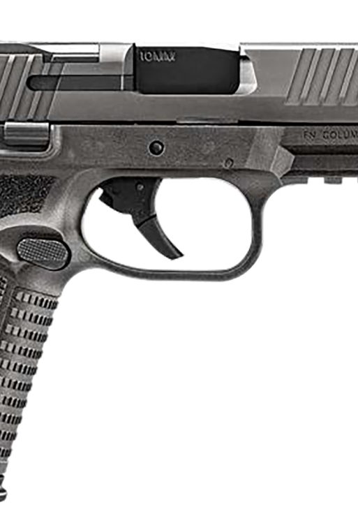 FN 66-101952 510 Tactical 10mm 22+1 4.71" Black Steel Threaded Barrel, Gray PVD Optic Cut/Serrated Stainless Steel Slide & Polymer Frame w/Picatinny Rail, Interchangeable Backstrap Grip