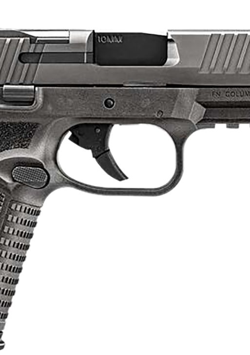 FN 66-101950 510 Tactical 10mm 10+1 4.71" Black Steel Threaded Barrel, Gray PVD Optic Cut/Serrated Stainless Steel Slide & Polymer Frame w/Picatinny Rail, Interchangeable Backstrap Grip