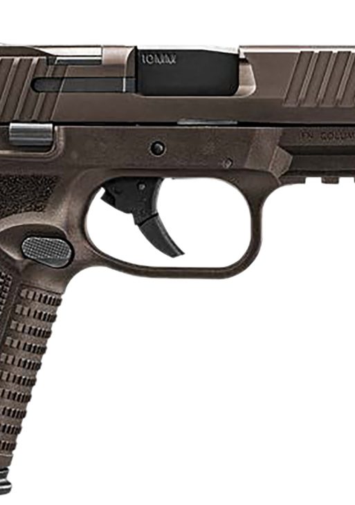 FN 66-101951 510 Tactical 10mm 10+1 4.71" Black Steel Threaded Barrel, Bronze PVD Optic Cut/Serrated Stainless Steel Slide & Polymer Frame w/Picatinny Rail, Interchangeable Backstrap Grip