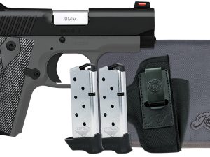 Kimber Mfg, Inc 3300252 Micro 9 RTC Bundle Micro Frame 9mm Luger 7+1 3.15" Stainless Ramped Barrel, KimPro II Black Serrated Slide, Kimpro II Black Aluminum Frame w/Beavertail, Shadow Ghost Grip