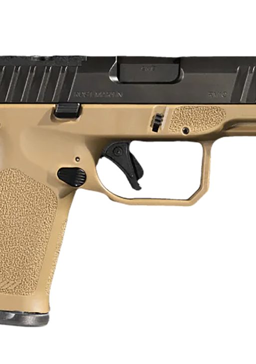 Rost Martin RM1CFDEOSP10CA RM1C *CA Compliant 9mm Luger 10+1 4" Black Steel Barrel, Black Tenifer Optic Ready/Serrated Steel Slide, Flat Dark Earth Polymer Frame w/Picatinny Rail, Textured Grip