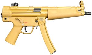 HK 81001078 SP5 RAL8000 9mmx19 30+1 8.86" Black Navy-Style Threaded Barrel, Flat Dark Earth Receiver, FDE Polymer Grip, 2 Magazines