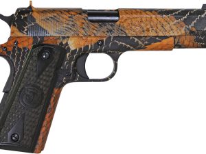 Iver Johnson Arms 1911A1BOA 1911 A1 BOA 45 ACP 8+1 5" Black Steel Barrel, BOA Snakeskin Steel Serrated Slide, BOA Snakeskin Steel Frame w/Beavertail, Black Dymondwood Snakeskin Grip