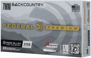 Federal P7BCTA32 BackCountry  7mm BC 170gr Terminal Ascent 20 Per Box/10 Case