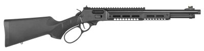 Smith & Wesson 14195 1854 Stealth Hunter 45 Long Colt 8+1 16.30" Black Armornite Threaded Barrel, Black Anodized Aluminum Receiver w/Picatinny Rail, Fixed w/Textured Grip Panels Black Synthetic Stock