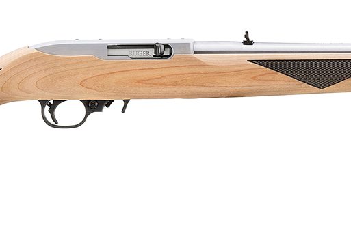 Ruger 31229 10/22 Sporter 22 LR 10+1 18.50" Clear Satin Stainless Steel Barrel, Natural w/Black Checkering Wood Stock