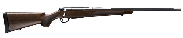 Tikka JRTXA75122MT T3x Hunter Full Size 6.5x55 Swedish 3+1 22.40" Matte Stainless Fluted Threaded Barrel, Matte Drilled & Tapped Stainless Steel Receiver, Fixed Oiled Walnut Wood Stock, Right Hand