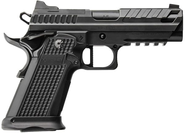 Fusion Firearms XP9BLK XP Pro 9mm Luger 17+1 4" Black Tennifer Bull Barrel, Black Optic Cut/Serrated/Vent Cut Slide, Black Steel Frame w/Beavertail & Picatinny Rail, Black Aluminum Grip