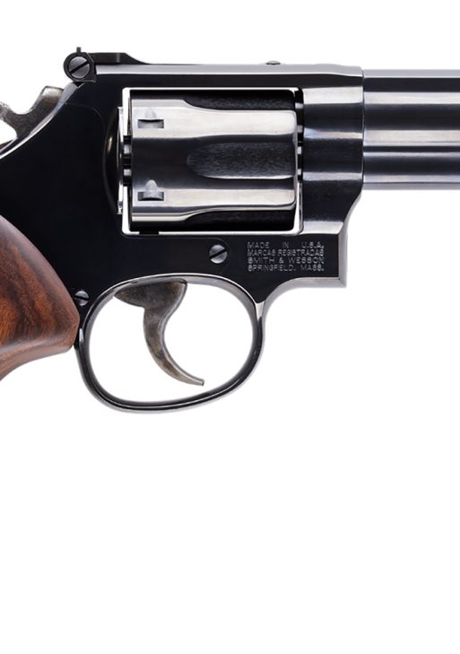 Smith & Wesson 14046 Model 19  K-Frame 357 Mag 6 Shot 4.25" Blued Carbon Steel Barrel, Cylinder & Frame, Checkered Wood Grip, No Safety