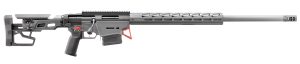 Ruger 18109 Precision Custom 6mm GT 10+1 26" Stainless Threaded Barrel, Stealth Gray Cerakote Picatinny Rail Aluminum Receiver, Adjustable Folding Stock, Black Magpul K2+ Grip