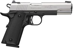 Browning 051118492 1911-380  Full Size 380 ACP 8+1 4.25" Stainless Steel Barrel, Satin Stainless Steel Serrated Slide, Matte Black Aluminum Frame, Black Polymer Grip