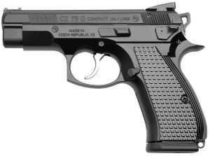 Cz Custom Shop 91048 CZ 75 D PCR Compact Frame 9mm Luger 15+1 3.90" Steel Barrel Black, Serrated Black Slide, Polycoat Aluminum Frame w/Beavertail, Black Checkered Aluminum Grip