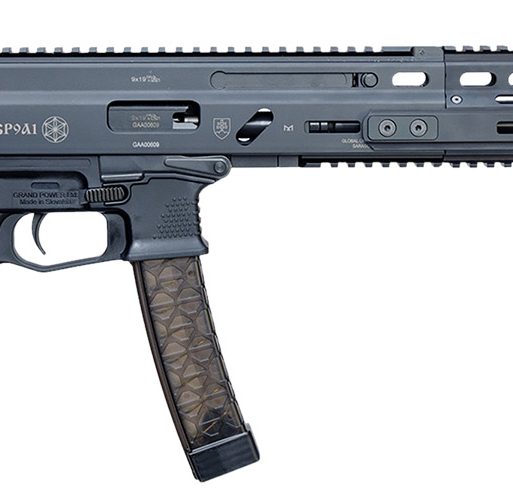 Grand Power 810091157947 Stribog SP9A1 9mm Luger 30+1 Black Picatinny Rail, Black Polymer Grip