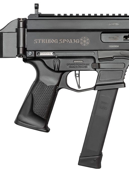 Grand Power 810091152850 Stribog SP9A3G 9mm Luger 8" Black, SB Tactical Brace