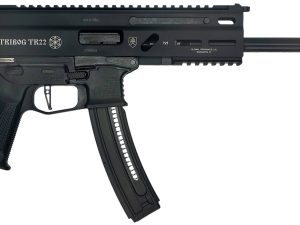 Grand Power 8588005808606 TR22 Stribog 22 LR 25+1 10" Black Threaded Barrel, Black Hardcoat Anodize Receiver w/Picatinny Rail, Black Polymer Grip, Ambidextrous