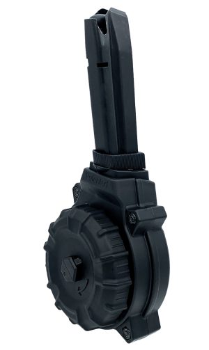 ProMag DRMA56   50rds Drum 9mm Fits Browning Hi-Power Black Polymer