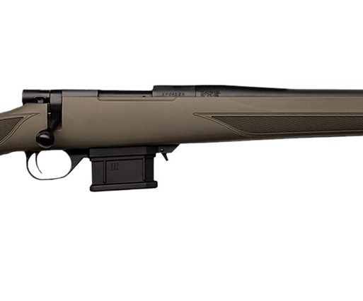 Howa HMACF6ARCGYTH 1500 Mini Action 6mm ARC 20" Black Carbon Fiber Threaded Barrel, Black Drilled & Tapped Steel Receiver, Fixed HTI Green Synthetic Stock