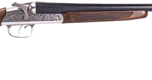 ATI ATIGKOF20RP26 Road Agent Prime 20 Gauge Break Open 2rd 26" Black Side By Side Barrel, Silver Engraved Aluminum Receiver, Fixed Turkish Walnut Stock