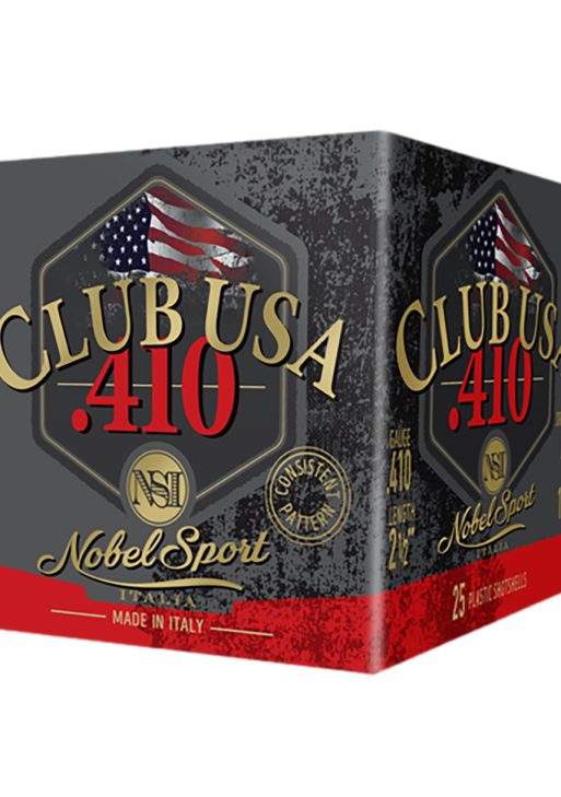 Nobel/Eurosports LLC ANS4129  Club USA 410Gauge 2.50" 1/2oz 9Shot 25 Per Box/10 Case