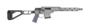 Q LLC MINIFIX55612INPISTOL Mini Fix  5.56 NATO 12" Gray Tapered Threaded Barrel, M-LOK Handguard, Gray Picatinny Rail Receiver, Adj Folding Stock,  Black Polymer Grip