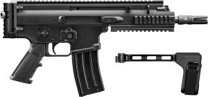 FN 38101884 SCAR 15P 5.56x45mm 10+1 7.50" Black Black Anodized Picatinny Rail Aluminum Receiver SB Tactical Brace