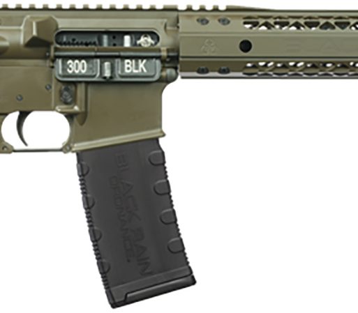 Black Rain Ordnance BROROTRM30A Bro M30A  Sports South ROTR 300 Blackout Badlands Cerakote Aluminum Picatinny Rail Receiver Black Black Polymer Grip
