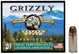 Grizzly Ammo GC9MM1   9mm 115gr Jacketed Hollow Point 20 Per Box/10 Case