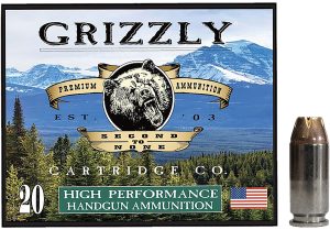 Grizzly Ammo GC4SW4   40S&W 180gr Jacketed Hollow Point 20 Per Box/10 Case