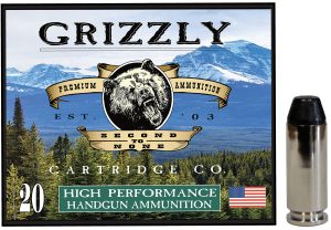 Grizzly Ammo GC10M10   10mmAuto 220gr Full Metal Jacket Flat Point 20 Per Box/10 Case