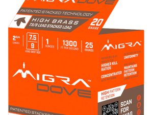 Migra Ammunitions M20LF7.5-9  Dove 20Gauge 2 3/4" 1oz 7.5/9Shot 25 Per Box/10 Case