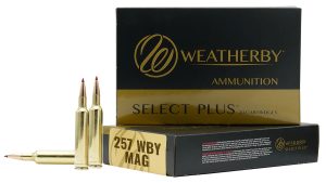 Weatherby F257100SCO Select Plus  257Wthby Mag 100gr Hammer Custom 20 Per Box/10 Case