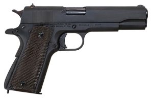 Standard Mfg  1911 Government Full Size Frame 45 ACP 7+1 5" Black Steel Barrel, Black Parkerized Steel Serrated Slide, Black Parkerized Steel Frame w/Beavertail, Textured Grip