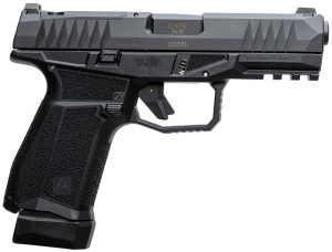 AREX 815537024074 Delta M Gen2 Compact Frame 9mm Luger 15+1 4" Black Steel Barrel, Black Nitride Steel Optic Cut/Serrated Slide, Black Polymer Frame w/Picatinny Rail, Black Stippled Grip, Ambidextrous