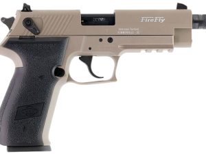 GSG GERG2213TFFTA FireFly  22 LR 13+1 4.90" Black Threaded Barrel, Tan Aluminum Serrated Slide, Tan Aluminum Frame w/Picatinny Rail, Textured Grip