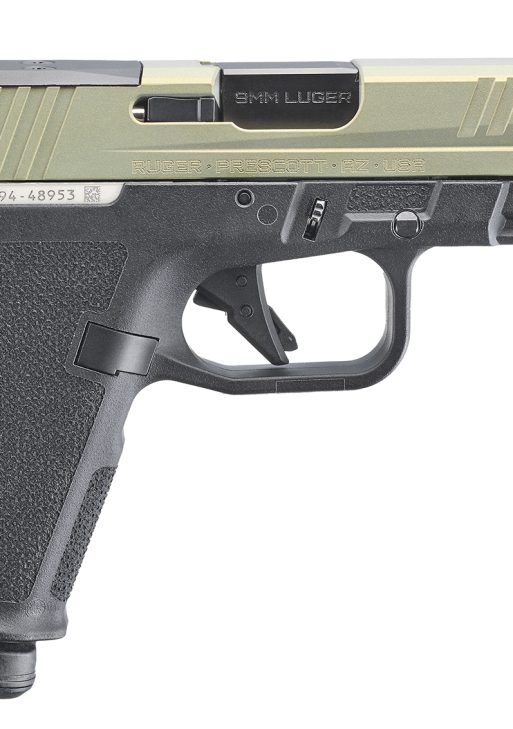 Ruger 19420 RXM  9mm Luger 15+1 4" Black FNC Nitride Barrel, Sundown Alloy Cerakote Alloy Steel Optic Ready/Serrated Slide, Black Polymer Frame w/Accessory Rail, RMR/RMSc/DeltaPoint Pro Footprint