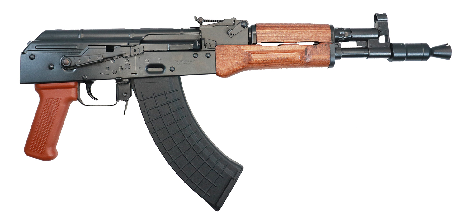 Pioneer Arms AK0031FTW Hellpup  7.62x39mm 30+1 11.73" Black Threaded Barrel, Oil Varnished Polish Laminated Wood Handguard & Grip, Side Mounted Optics Rail