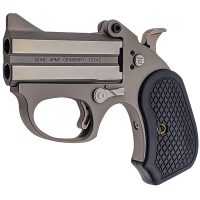 Bond Arms BAHB Honey B  22 Mag 2 Shot 3" Black Rough & Tumble Stainless Steel Barrel & Frame, Black Extended B6 Resin Grips