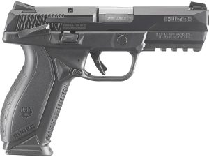 Ruger 8638 American  Duty Frame 9mm Luger 10+1 4.20" Stainless Steel Barrel, Black Nitride Serrated Stainless Steel Slide, Black Polymer Frame w/Picatinny Rail, Textured Wraparound Grip, Right Hand