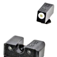 TruGlo TG231G2W Tritium Pro  High, White Outline Tritium Front/ Green Tritium Rear/Black Nitride Fortress Frame, Compatible w/Most Glock Except MOS, Front Post/Rear Dovetail Mount