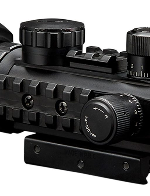 Konus 7170 KonusPro AS-34 Matte Black 2-6x28mm 34mm Tube Dual Illuminated Green/Red Engraved Mil-Dot Reticle Features Bubble Level