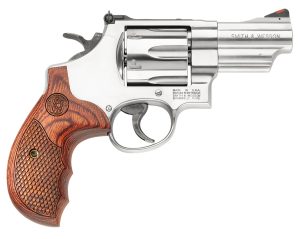 Smith & Wesson 150715 Model 629 Deluxe 44 Rem Mag or 44 S&W Spl Stainless Steel 3" Barrel & 6rd Cylinder, Satin Stainless Steel N-Frame,   Textured Wood Grip